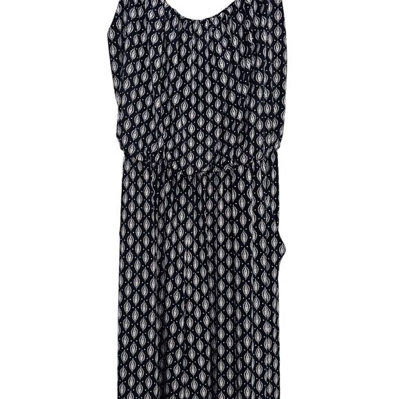 Women's - Kaileigh Navy & White Printed Jumpsuit, Size Small - Picture 4 of 11